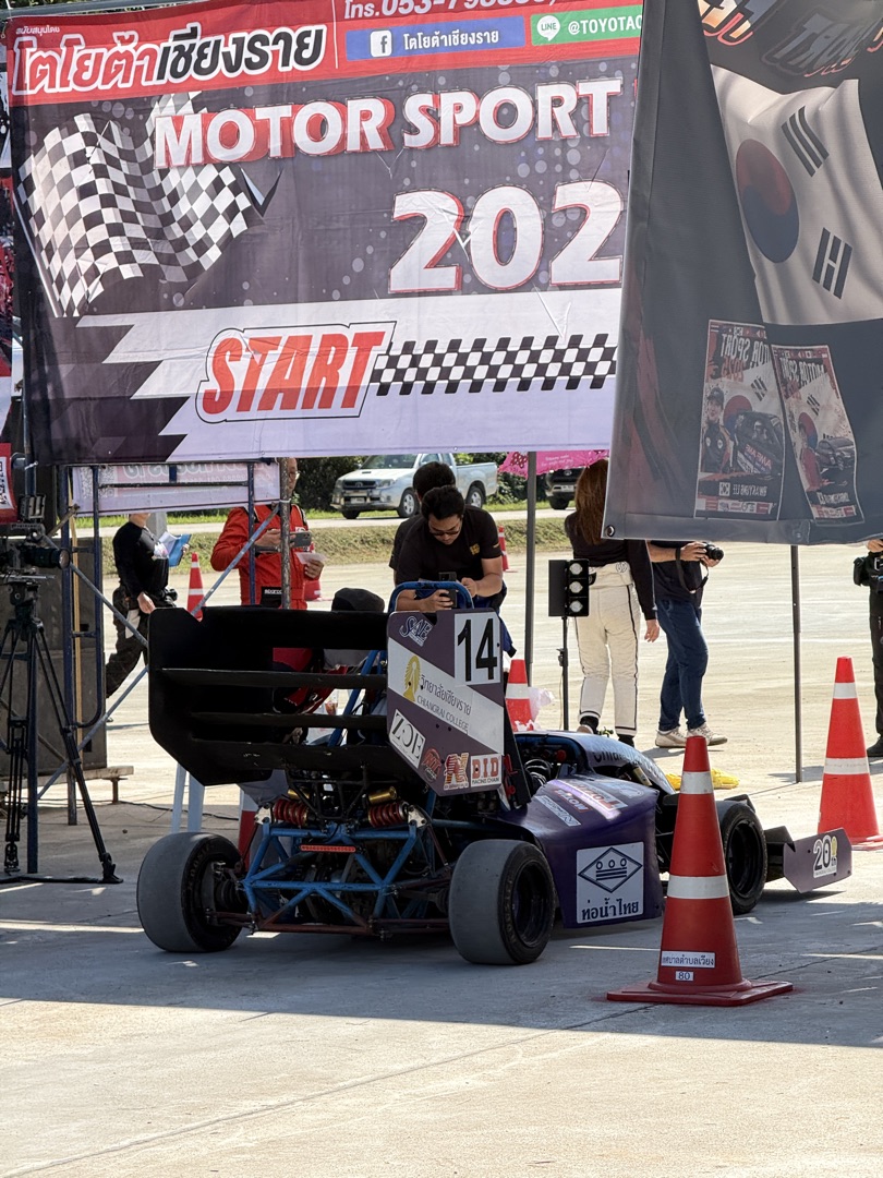 Go-kart at the Chiang Rai Motor Sport Festival start line